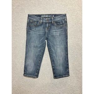 Guess Jeans Women 28 (30x17 Actual) Sassy Capri Slim Leg Snap Button Side Hem